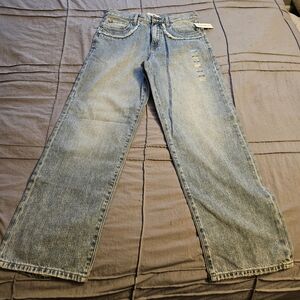 Stylish Light Blue Men's Wide Leg Jeans
